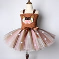 thumbnail image 5 of shqvo Girl Christmas Reindeer Costume Mesh Tulle Reindeer Princess Dress Fancy Holiday Party Outfit Christmas Dresses for Girls, 5 of 8