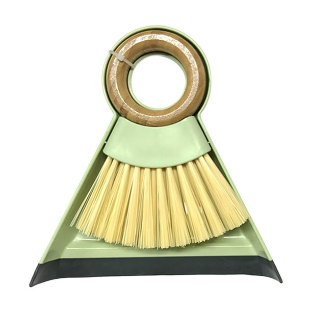 Fiudx Cepillo de Limpieza de Escritorio, Tamaño Compacto, Cerdas de Nailon para Una Eliminación Eficiente Del Polvo, Pala Pequeña para Comida y Arena de Mascotas, Multiusos para Oficina y Hogar, Alma