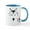 White/Blue Inside, variant on CafePress - Wolf Mug - 11 oz Ceramic Mug - Novelty Coffee Tea Cup