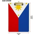 thumbnail image 3 of FMSHPON Philippines Flag Clipboard Hardboard Wood Nursing Clip Board and Pull for Standard A4 Letter 13x9 inches, 3 of 5