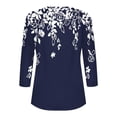 thumbnail image 5 of COM1950s Shorts pour Femmes, Blouses pour Femmes, Mode Féminine Imprimée Manches Courtes 3/4 Col Rond Décontracté, Blouses Manches Courtes pour Femmes, Blouse pour Femmes, Shorts Décontractés pour Femmes, 5 of 5