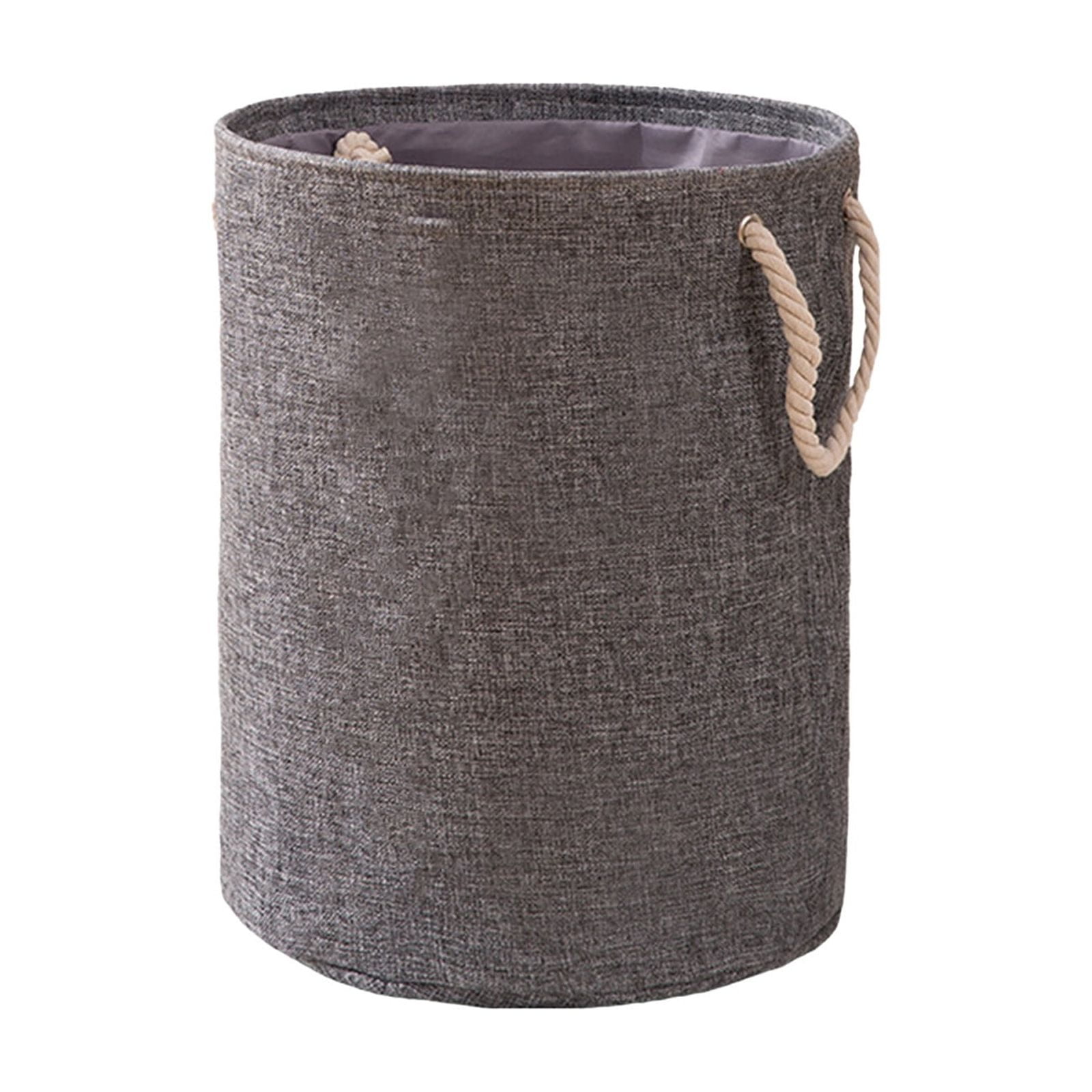 Miogawg Laundry Basket, Waterproof Canvas Large Clothes Basket, Kids Nursery Hamper For Kids Room Toy Storage, Collapsible Round Laundry Hamper With Handles For Blankets, Toys And Clothes