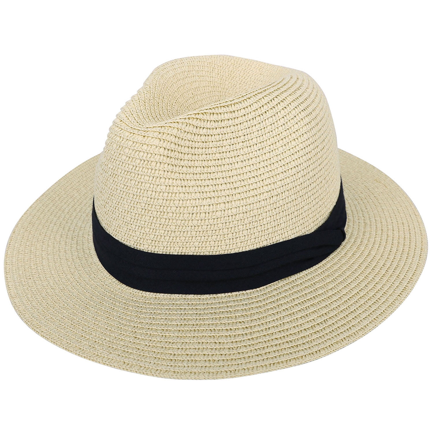 man in cream fedora
