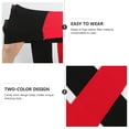 thumbnail image 3 of Medias de moda de doble color con empalme AB, izquierda y derecha - Talla única (Negro y Rojo), 3 of 6