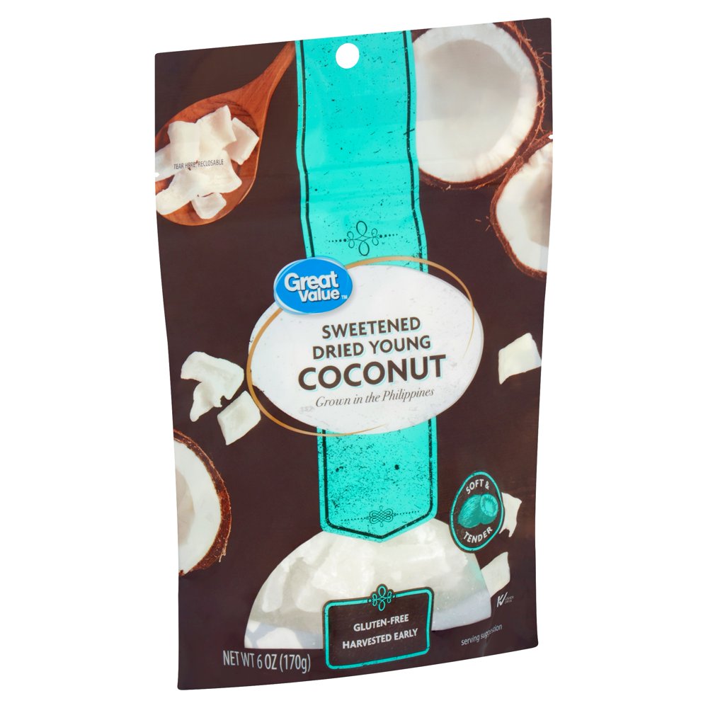 Great Value Sweetened Dried Young Coconut, 6 Oz.