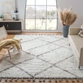 thumbnail image 2 of SAFAVIEH Kenya Branislav Geometric Wool Area Rug, Ivory/Grey, 9' x 12', 2 of 7