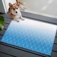 thumbnail image 3 of 2x3 Ft Entryway Area Rug, Blue Ombre Kitchen Rug Runner Washable Floor Mat, Modern Geometric Abstract Rhombus Striped Non Slip Indoor Door Mat Throw Carpet for Bathroom Living Room Bedroom, 3 of 8