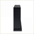 thumbnail image 5 of Indoor Fireplace, Modern Black Mirrored Finish with Marble Grain | Black | Synthetic Wood, 5 of 6