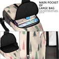 thumbnail image 4 of Sling Backpack,Beige Christmas Tree Pattern Crossbody Bag with Water Bottle Holder,Waterproof Sling Bag for Men/Women with Chest Phone Holder for Hiking,Travel, 4 of 6