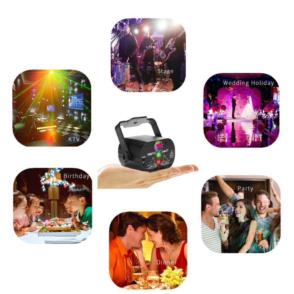 Stage Party Lights, Projector Lights, Disco Dj Lights, Music Lights Flash For Birthdays, Festival Parties, Outdoor Activities