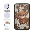 thumbnail image 5 of Renewold Cute Highland Cow Brown Auto Center Console Cover, Soft Non-slip Car Armrest Pad Seat Box Cover Universal Fit for Sedan Van SUV, Easy to Install, 5 of 6