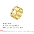 thumbnail image 3 of Hollow Out Star Corazón Anillos para Mujeres Hombres Splice Open Ajustable Parejas Anillos Joyería Regalos Accesorio Promesa Dedo Anillos de compromiso de boda, 3 of 6
