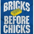 thumbnail image 2 of Funny Bricks Before Chicks Joke Men's Graphic T Shirt Tees Brisco Brands M, 2 of 6