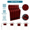 thumbnail image 5 of Table Runner Dresser Scarf 13 x 120 Inch Checkered Art Abstract Red Plaid Stars Decor Table Runners Non-Slip Heat Kitchen Dining Table Decor for Indoor Outdoor Home Party Decoration, 5 of 7