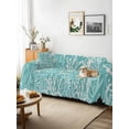 thumbnail image 3 of Teal Coral Coastal Couch Cover for Dogs, Ocean Nautical Seaside Beach Washable Sofa Covers Slipcover for Pets Dogs Futon Cover, Couch Recliner Covers, Oversized Chair Slipcover 71"x91", 3 of 9