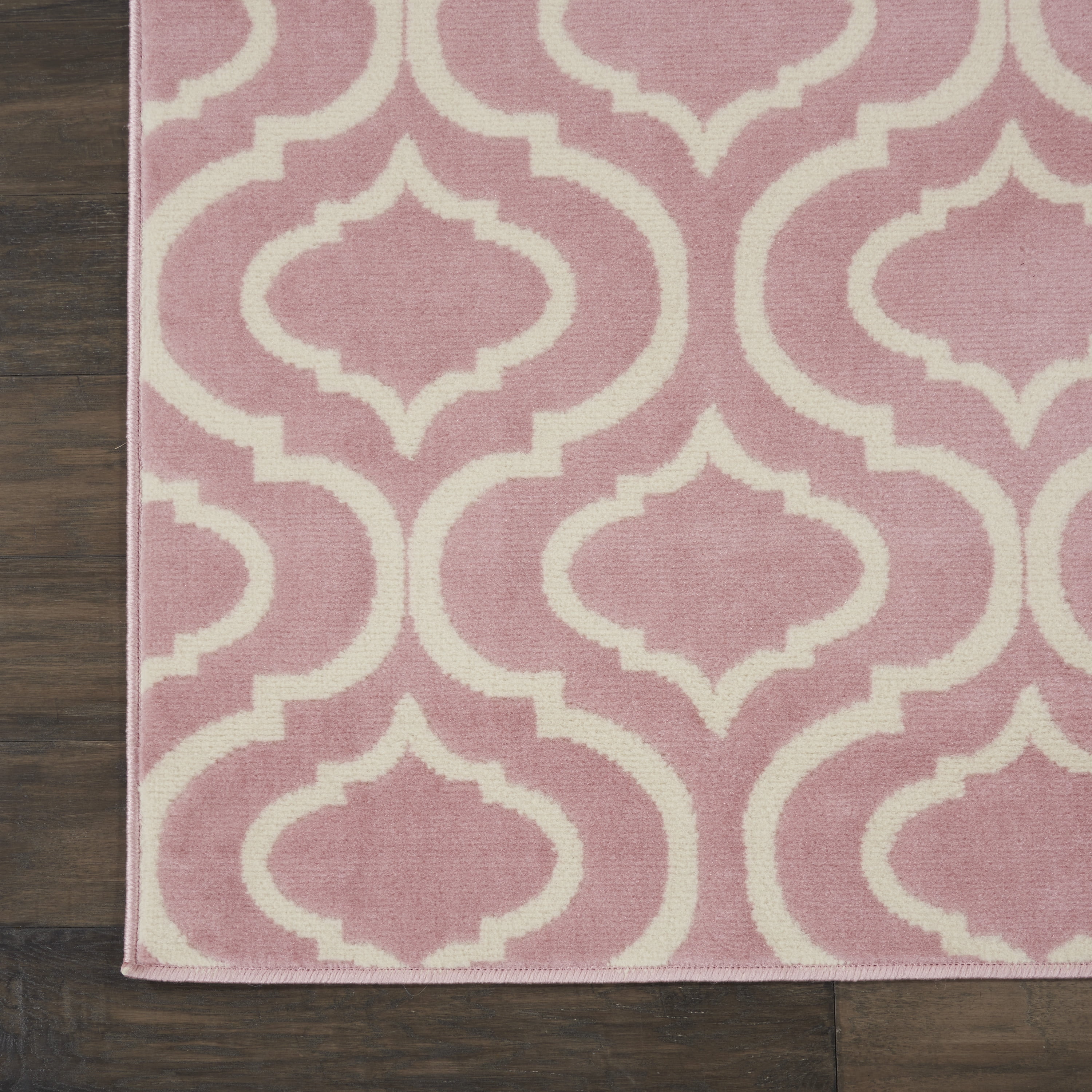 Nourison Bliss Transitional Moroccan Pink 7'10" x 9'10" Area Rug, (8' x 10')