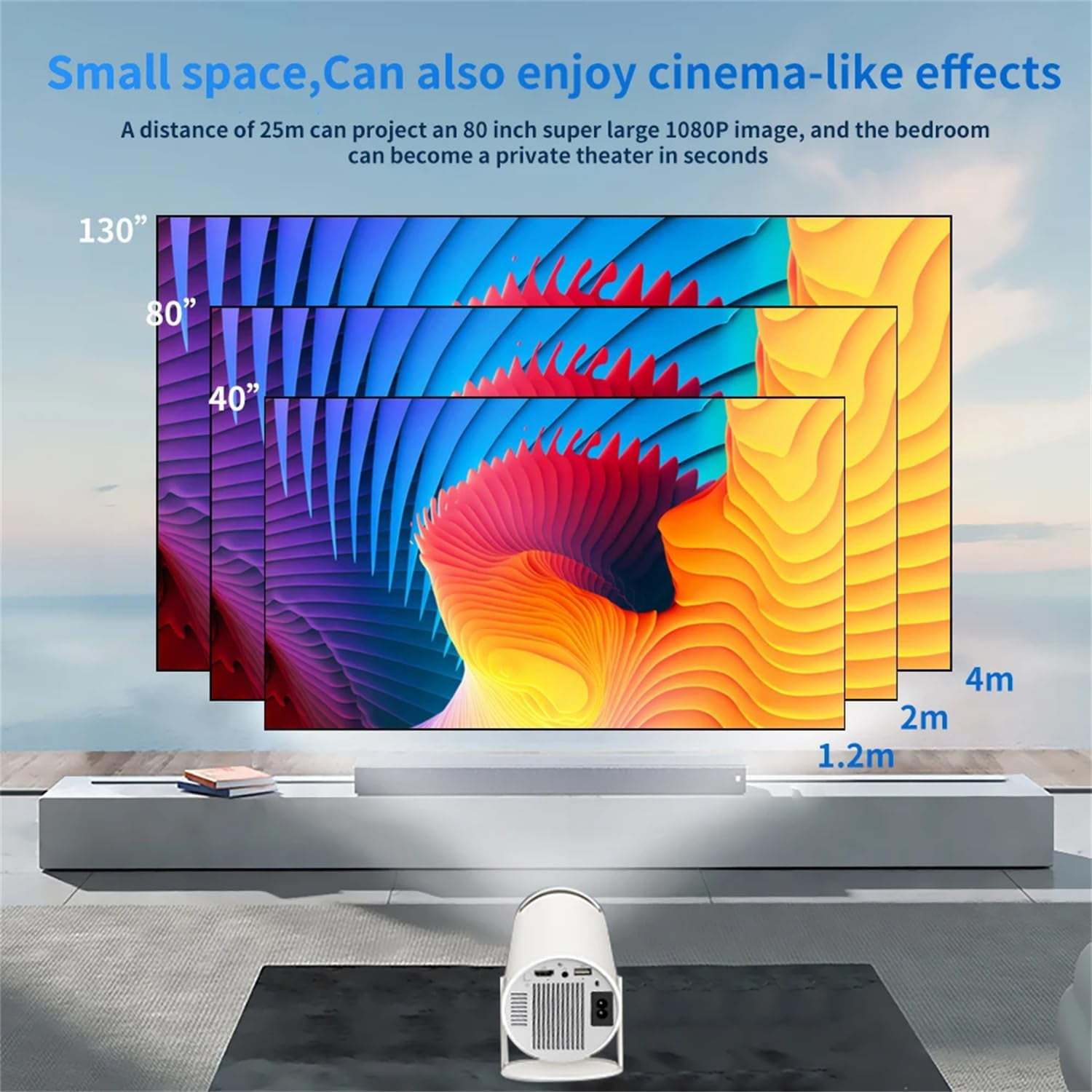 Kothab Retro Console Projector - 2-In-1 Professional Game Projector, 4k Hd Projector With Built-In Retro Games, Smart Tv Projector For Indoor & Outdoor, Christmas Gift For Kids