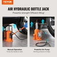 thumbnail image 3 of Air Hydraulic Bottle Jack,  Manual Handle and Air Pump, for Car, Pickup, 20 Ton/40000 LBS All Welded Bottle Jack, 10.4-19.7 inch Lifting Range,Truck, RV, Auto Repair, Industrial Engineering, 3 of 11