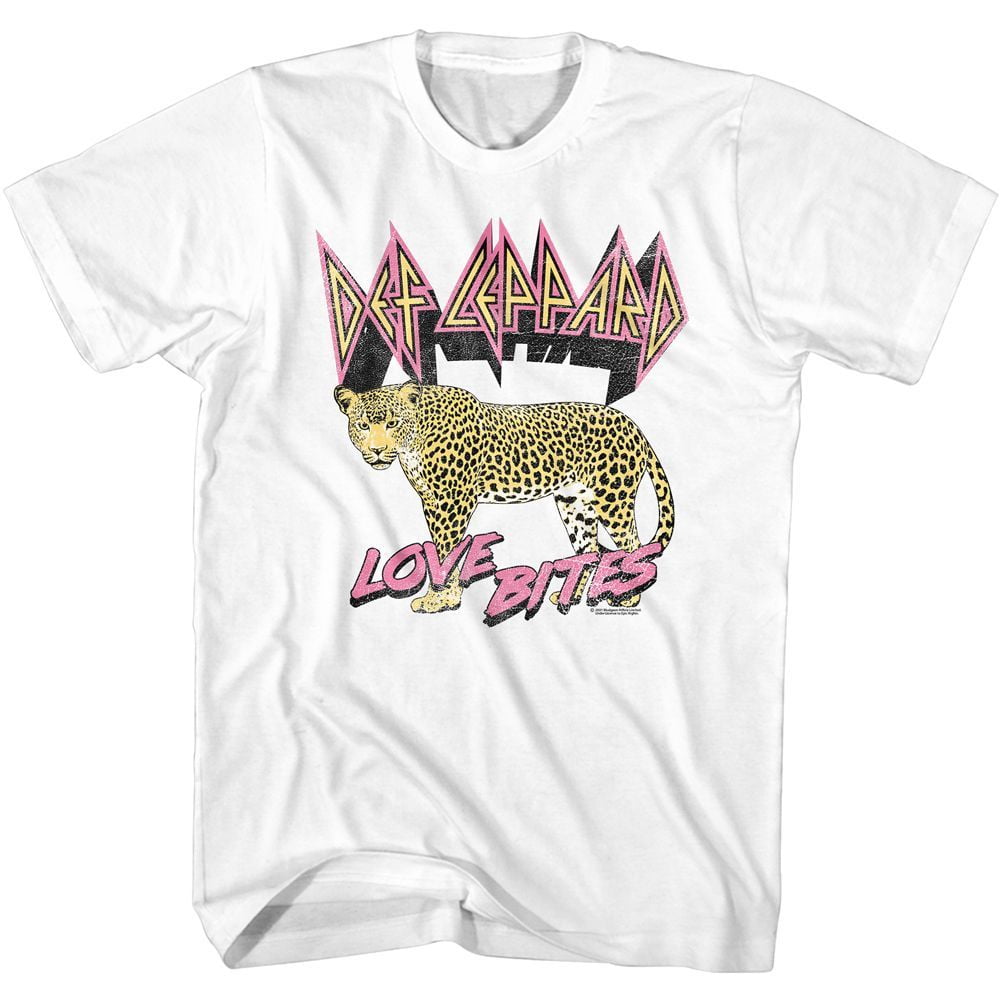 Def Leppard Love Bites Leopard White Adult T-Shirt - Walmart.ca
