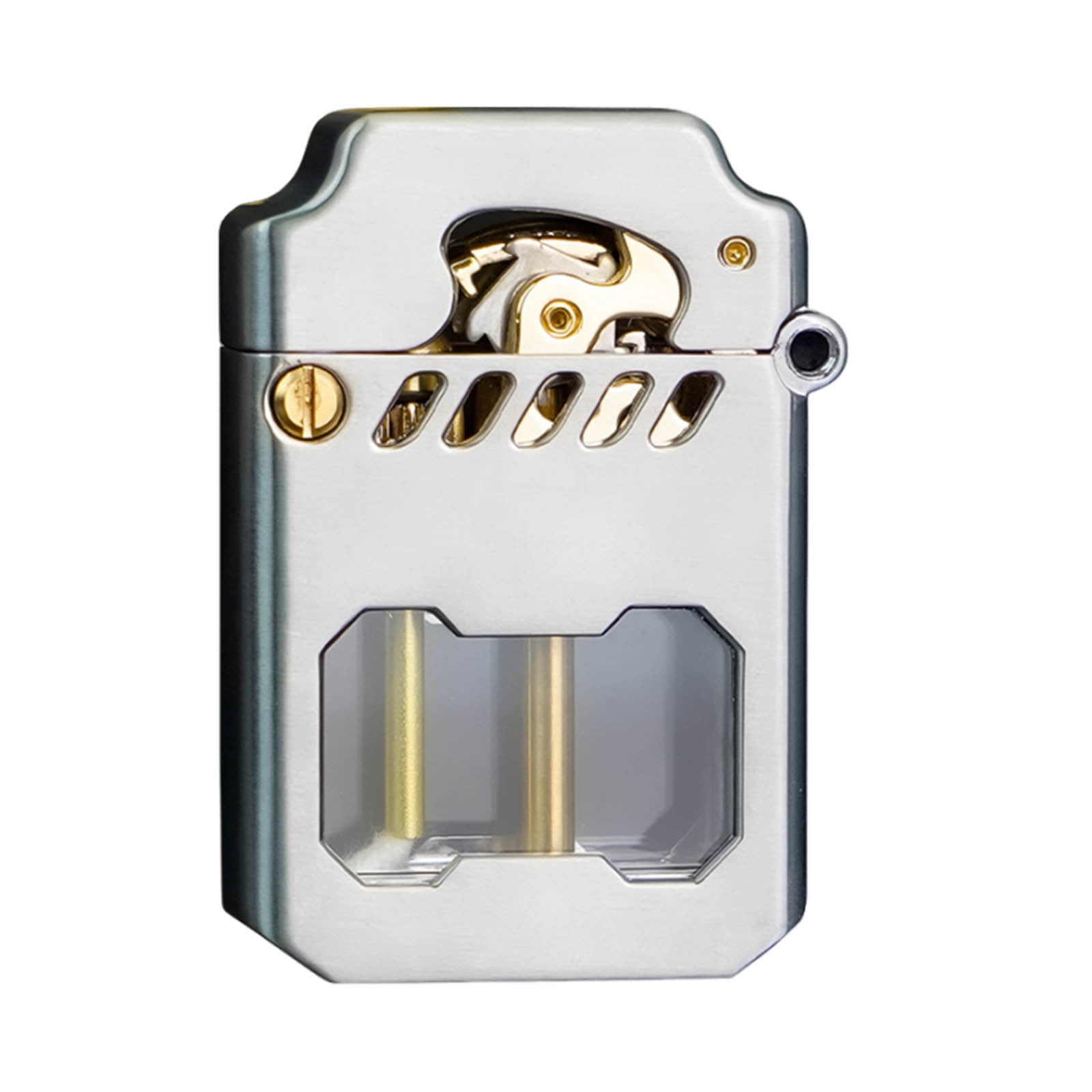 Uscallm 3Pcs One Button Ejection Transparent Lighter, One-button Ejection Cyberpunk Lighter, Transparent Chamber Rocker Mechanism, Futuristic Gadget For Smoking Accessories