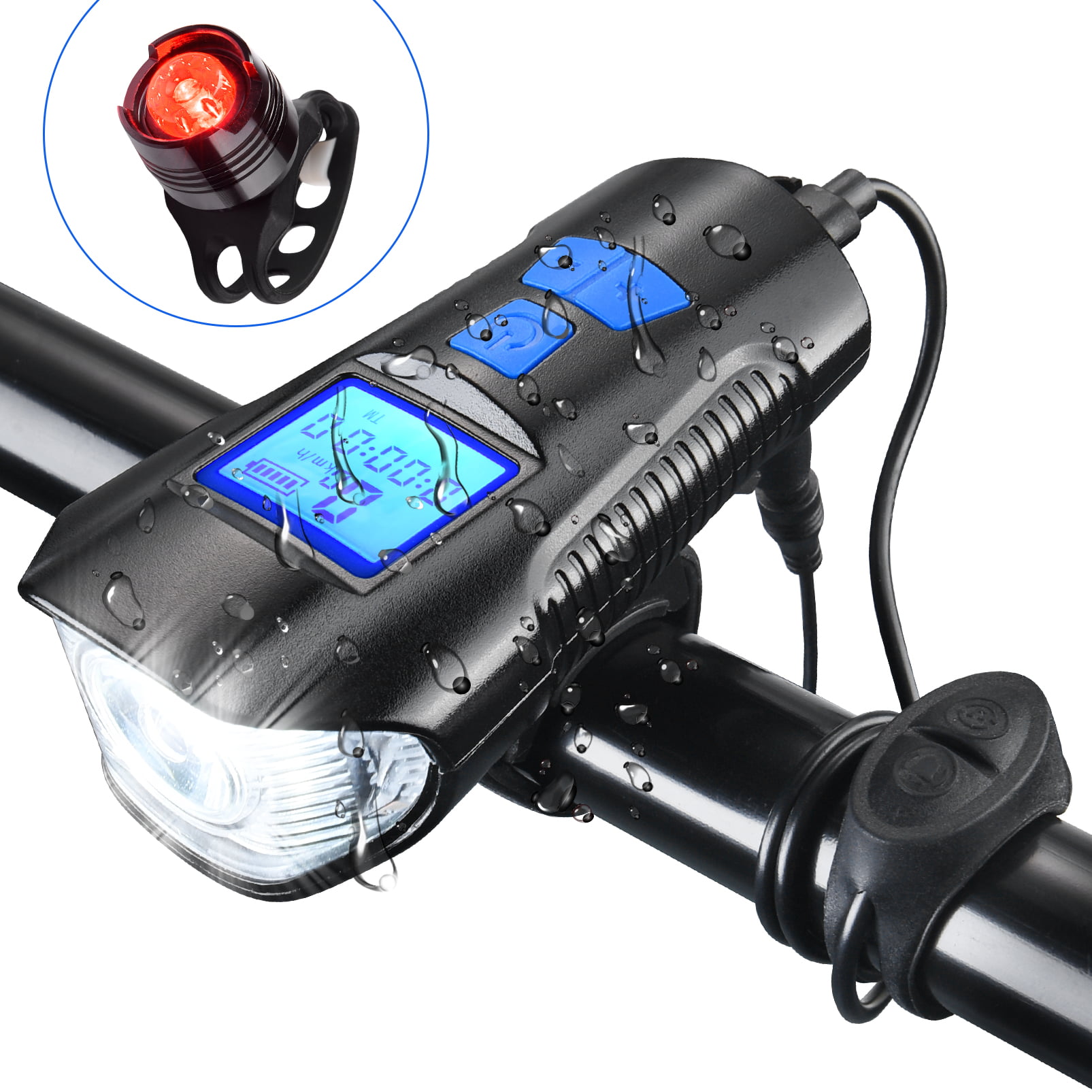 Details about   LED Bicycle Headlight Front Lamp USB Rechargeable Taillight Cycling Equipmen 
