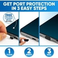 thumbnail image 6 of PortPlugs USB-C Anti Dust Plugs - Secure Fit, Wireless & Case Friendly - Protect Samsung, iPhone & Android Devices | 10 Pairs (Black), 6 of 9