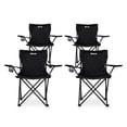 thumbnail image 1 of Sillas Camping y Playa Plegable Portatil Duralife 4 Piezas Negro, 1 of 7