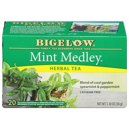 Pack of 6, Bigelow Mint Medley Herbal Tea, 1.3 oz