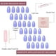 thumbnail image 4 of Press-On Nails Glamnetic Periwinkle Short Almendra Morado, 4 of 6