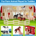 thumbnail image 2 of Juguetes Farm Animals YEEBAY para niños de más de 3 años con granero grande de madera, 2 of 7