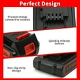 thumbnail image 5 of 2Pack 3600mAh Batteries and Charger Replacement for Black and Decker 20V Lithium Battery LBXR20 LBX20 LB20 LBX4020 LBXR20B-2 LST300 LST220, 5 of 12