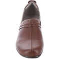 thumbnail image 3 of Easy Street Womens Dolores  Leather Slip On Loafer Heels, 3 of 3