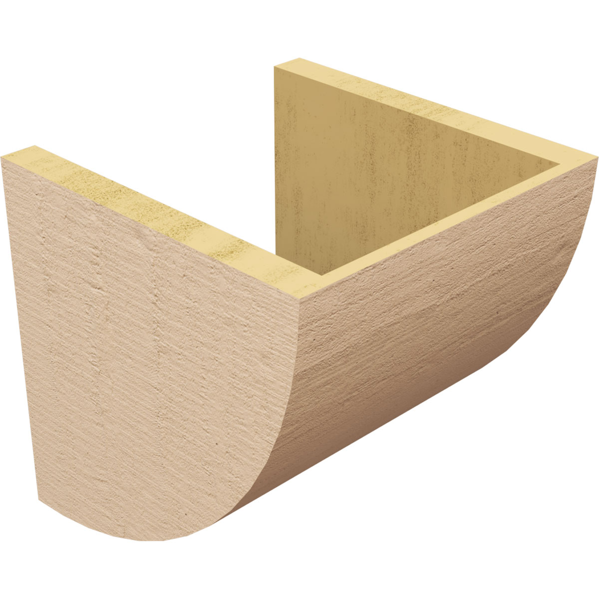 10"W x 10"D x 10"H Wide Durham Rough Cedar Woodgrain TimberThane Corbel, Primed Tan