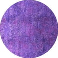 thumbnail image 1 of Ahgly Company Indoor Round Oriental Purple Industrial Area Rugs, 4' Round, 1 of 4