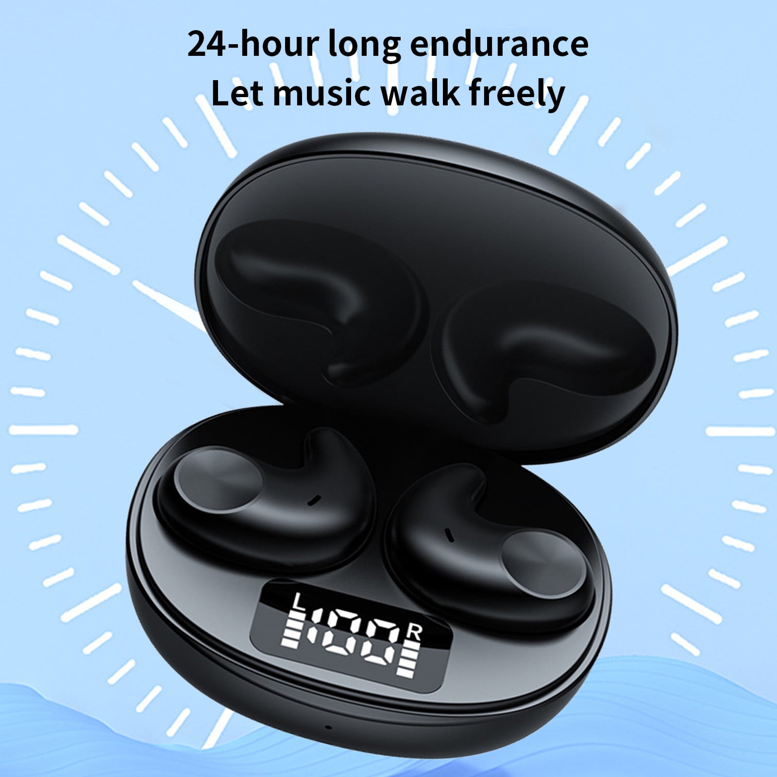 ZFYXGS Bluetooth Earbuds, True Wireless Noise Cancelling Waterproof with Charging Case, In-Ear Earbuds for Sports Running Computer Laptop and Work