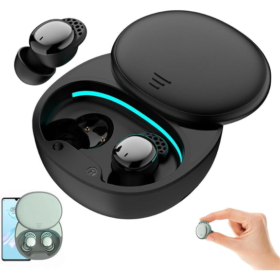 Invisible Mini Earbuds for Small Ear Canals,Ultra Small Mini Earphones Sleep Headphones,Low Profile Hidden SleepEarbuds, Ipx5 Waterproof Bluetooth Headphones for Work, Side Sleep & Daily Use