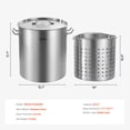 thumbnail image 6 of VEVOR Stainless Steel Stockpot, 64 Quart Large Cooking Pots, Cookware Sauce Pot with Basket, Lid, and Handle, Heavy Duty Commercial Grade Stock Pot, Sanding Treatment, for Large Groups Events Silver, 6 of 8