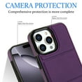 thumbnail image 6 of Case for iPhone 16 Pro Max, PU Leather + Soft TPU, Luxury Kickstand Card Slots Back Case Magnetic Ultra Slim Protective Shockproof Phone Cover for iPhone 16 Pro Max, Darkpurple, 6 of 7