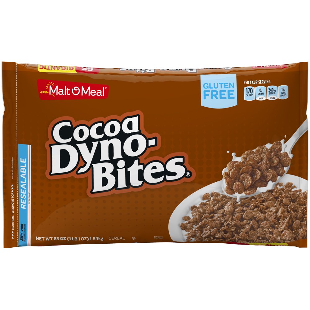 MaltOMeal Cocoa Dyno Bites® Gluten Free Breakfast Cereal, Gigantic Size Bulk Bagged Cereal, 65