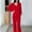 Red Pajamas for Daily, variant on MGDXOX Pajamas for Women Set Silk Pjs 2 Piece Satin Sleepwear Long Sleeve Button Down Lounge Sets with Long Pants Red M