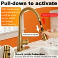 thumbnail image 6 of Sunrinx Touchless Pull Down Kitchen Faucet Motion Sensor 4-Spray Brushed Gold Sink Faucet, 6 of 13