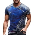 thumbnail image 2 of EQWLJWE Mens Fashion T-Shirts Men's Unisex Daily T Shirt 3D Print Graphic Prints Cross Print Short Sleeve Tops Casual Blouse, 2 of 3