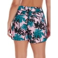 thumbnail image 3 of RELLECIGA Women's High Waisted Swim Shorts with Pockets UV Sun Protection Board Shorts, 3 of 7