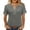 *Gray, variant on No Boundarie Women's Plus Color Block T-Shirts,Ladies Button-Down Basic Tees,V-Neck Short Sleeve Tops For Women,Brown,S-5XL