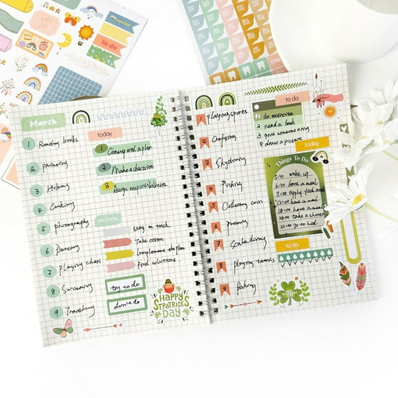 Planner Stickers Variety Pack | Organizing Stickers for Calendars | Colorful & Customizable Schedule Stickers | Visual Task Management | Durable | Suitable for Planners & Journals | 3 Styles
