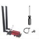 thumbnail image 1 of Adaptador PCI-e WiFi 7 QCNCM865 de 9256 Mbps, Kit BT5.4, Adaptador de Red Inalámbrico de Escritorio de Triple Banda de 2,4 G/5 G/6 GHz para 10/11., 1 of 5