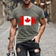 thumbnail image 1 of Tops para hombre, blusas y camisas de cuello redondo y manga corta para hombre. Camiseta de cuello redondo y manga corta con estampado de bandera canadiense para hombre. Blusa de algodón y poliéster p, 1 of 5