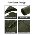thumbnail image 6 of Ampake Men's Winter Coat Thicken Puffer Jacket with Hood Waterproof Coat Green L, 6 of 7