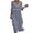 Gray, variant on Levmjia Women's Dress V Neck 3/4 Sleeve Midi Dress Summer Casual Boho Floral Embroidery A Line Loose Fit Beach Vacation Dresses with Pockets