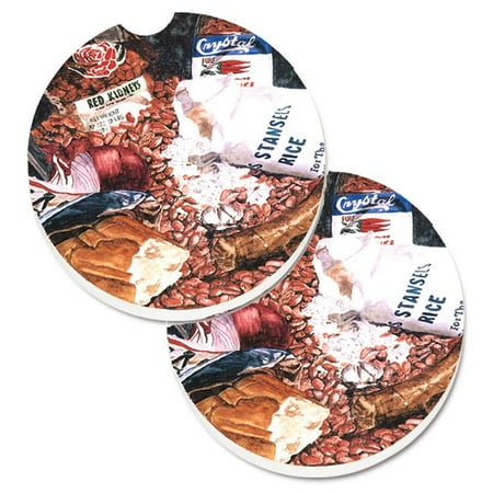 

Red Beans & Rice Set of 2 Cup Holder Car Coaster